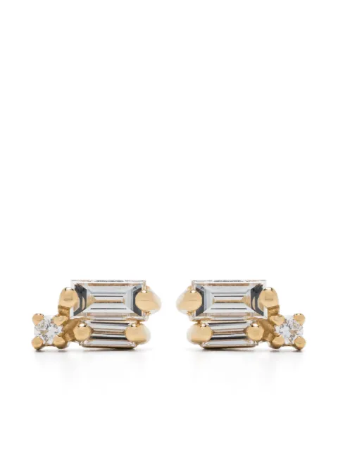 Suzanne Kalan 18kt yellow gold Bold Burst diamond stud earrings