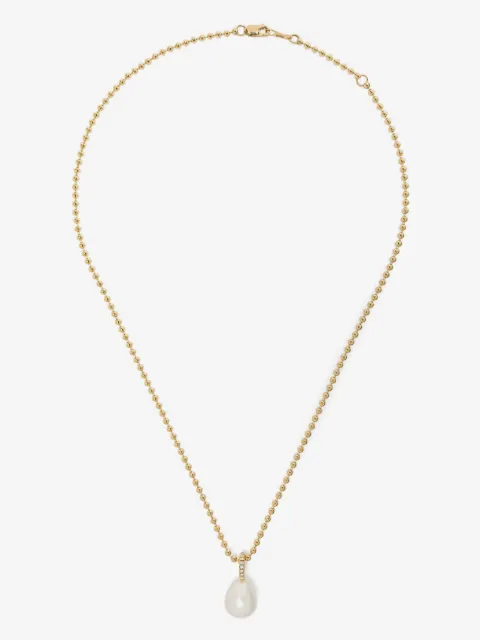 Mizuki 14kt gold Sea Of Beauty pearl and diamond medium necklace