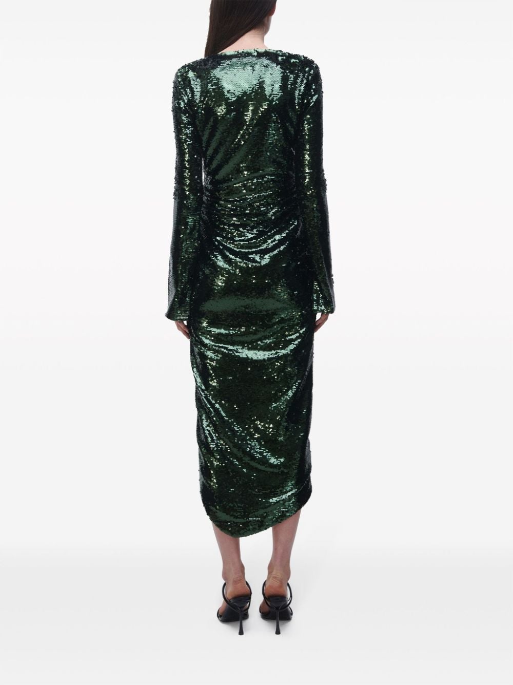 Shop Simkhai Emersyn Sequin-embellished Dress In Green