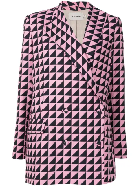 Neriage Blazer Vela com padronagem jacquard