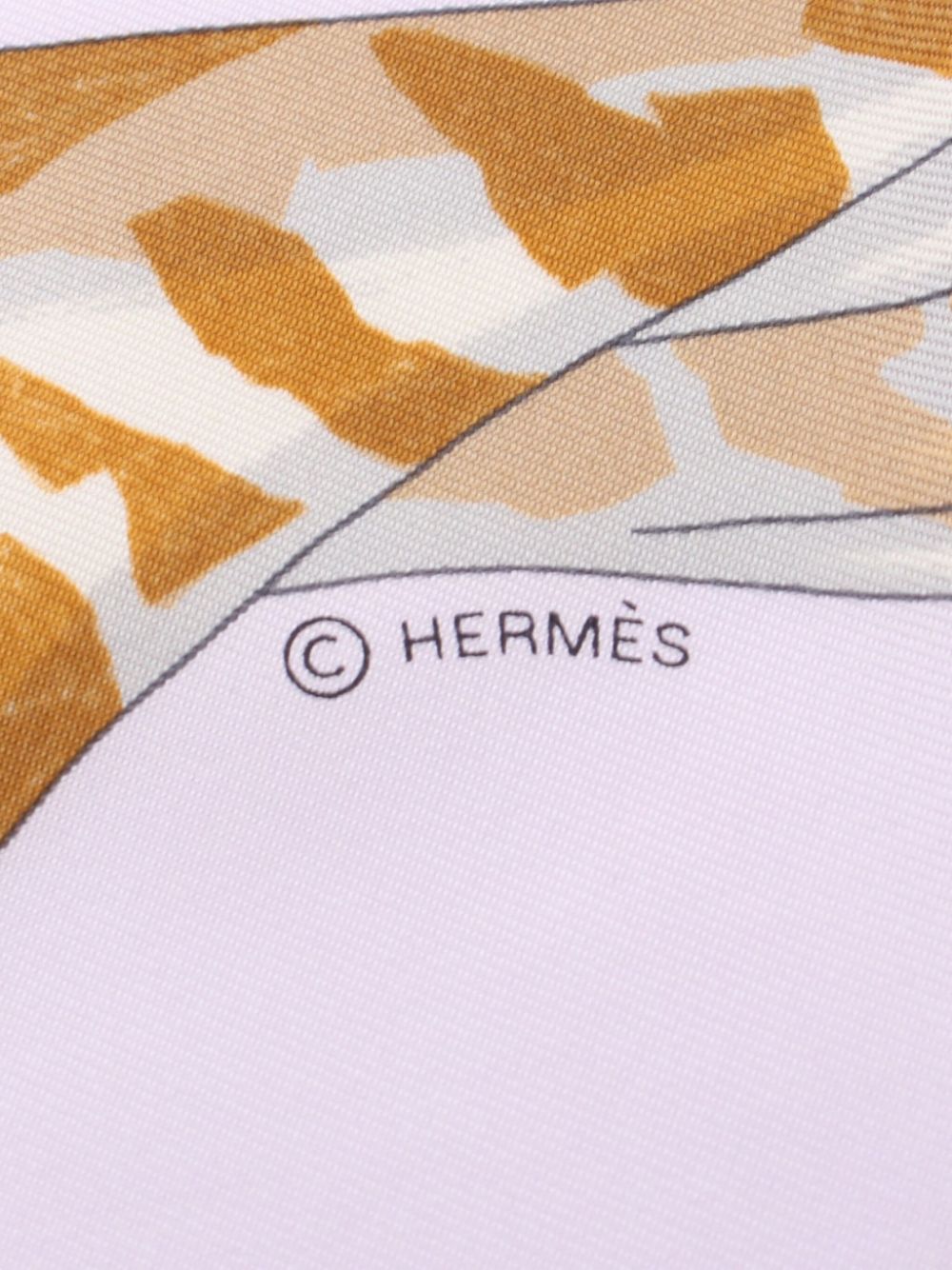 Hermès 2000s pre-owned Story 90 pre-owned silk scarf - Paars