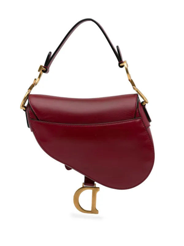 Dior mini 2024 saddle bag red