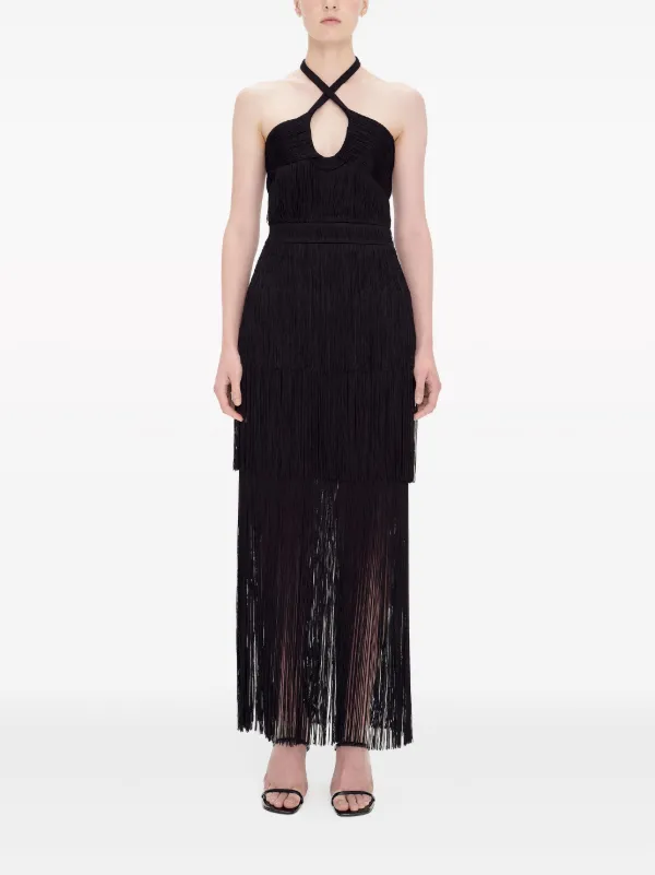 English factory fringe maxi dress best sale