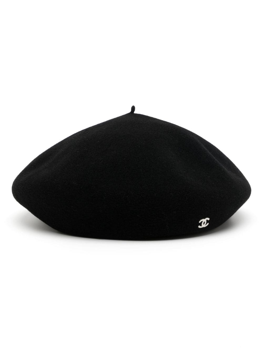 Image 1 of CHANEL Pre-Owned CC logo-embroidered beret