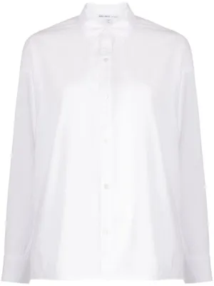 Alexander Wang logo-appliqué Cotton Shirt | White | FARFETCH