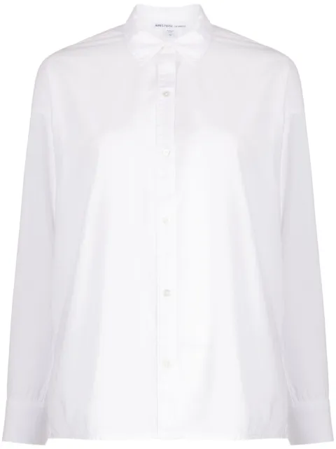 James Perse camisa de popelina con cuello italiano