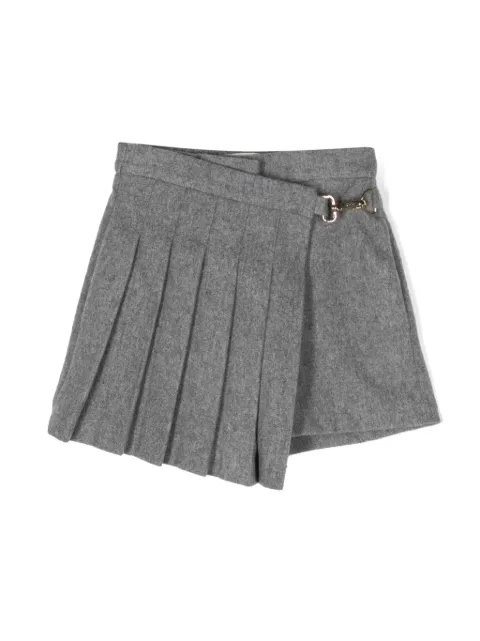 Fendi Kids pleated flannel skort