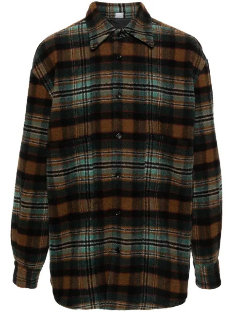 Winnie NY plaid-check felted shirt