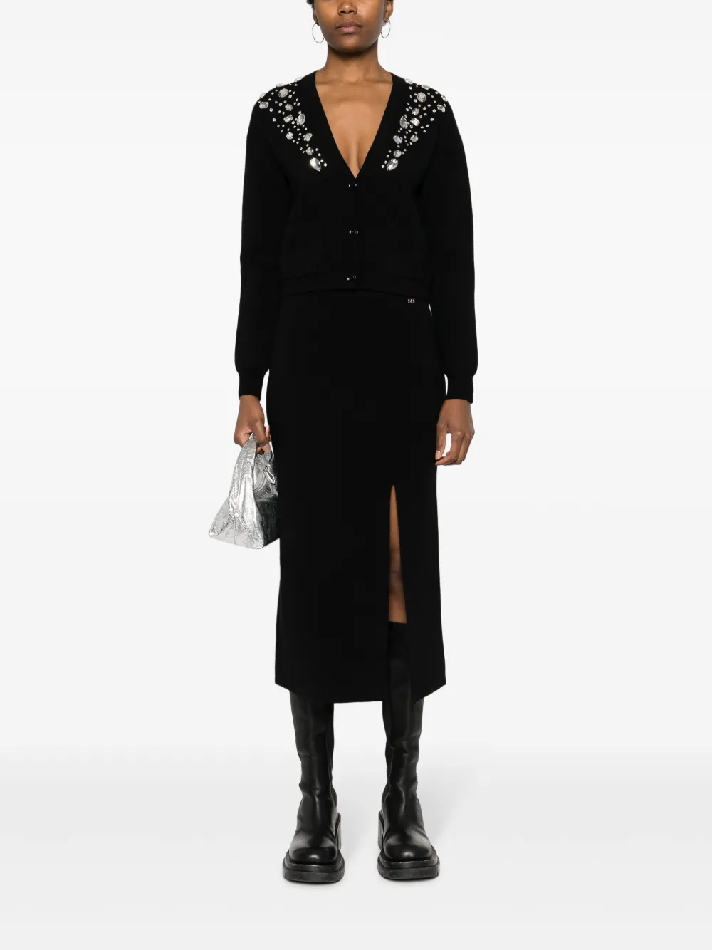 Sonia Rykiel Vest verfraaid met stras - Zwart