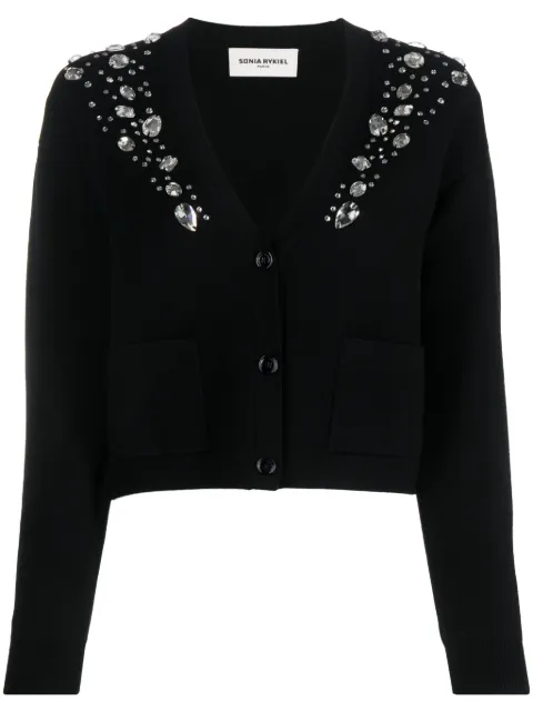 Sonia Rykiel rhinestone-embellished V-neck cardigan