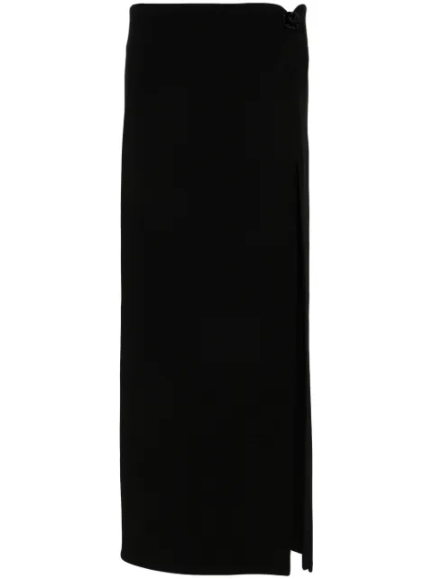 Magda Butrym floral-appliqué wool-blend skirt