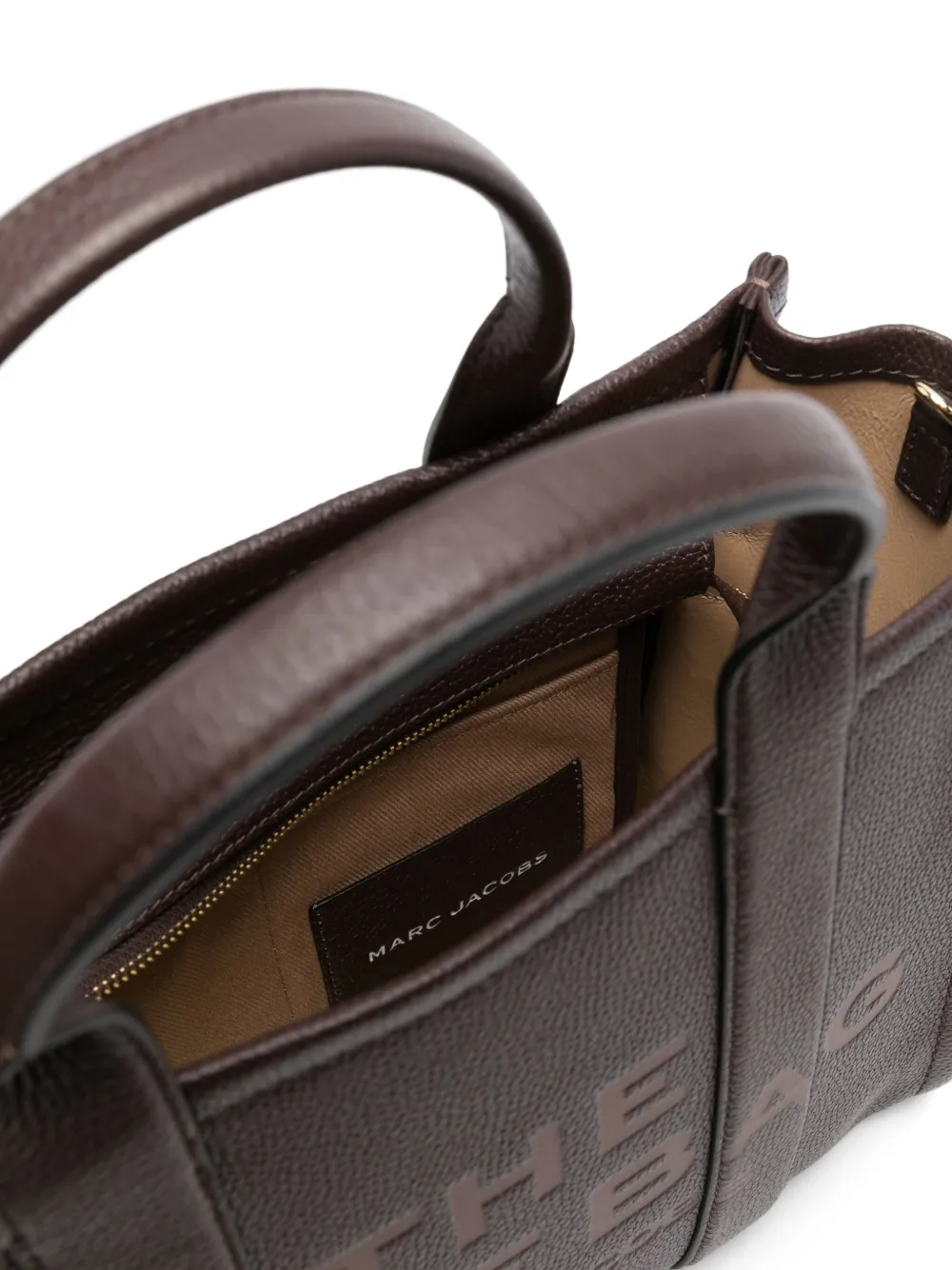 Marc Jacobs Medium The Leather Tote Bag In 褐色