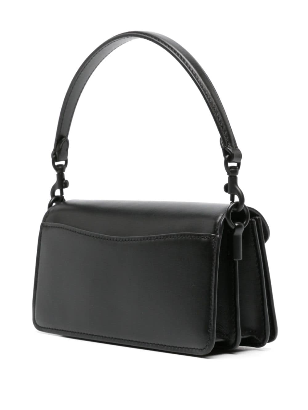 Shop Coach Tabby 20 Leather Shoulder Bag In Black