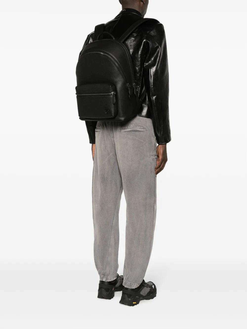 coach black backpack lgos Women's Turnlock One Size : Clothing, Shoes & Jewelry Refined pebble leather Inside zip cell phone and multifunction pockets Laptop compartment with zip closure Zip closure recycled polyester lining Top handle with 2 drop Outside zip pockets Adjustable shoulder straps Fits a 12 (zip compartment) or 13 (main compartment) laptop 10 3/4 (L) x 14 (H) x 5 1/4 (W) Style No. Shop All Backpacks | Coach