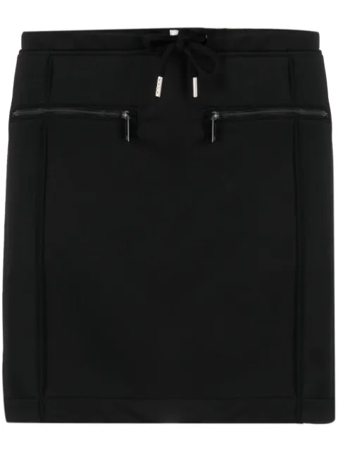 Courrèges logo-patch drawstring-waist miniskirt