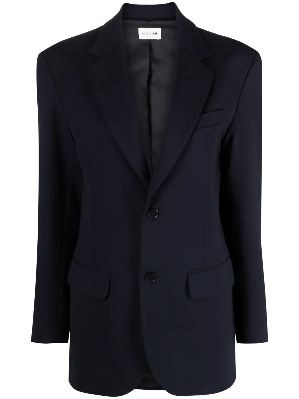 P.a.r.o.s.h Houndstooth-pattern Virgin-wool Blazer In Blue