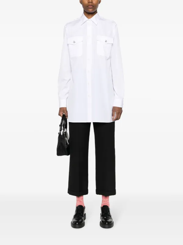 Prada ビジューボタン シャツ | ホワイト | FARFETCH JP