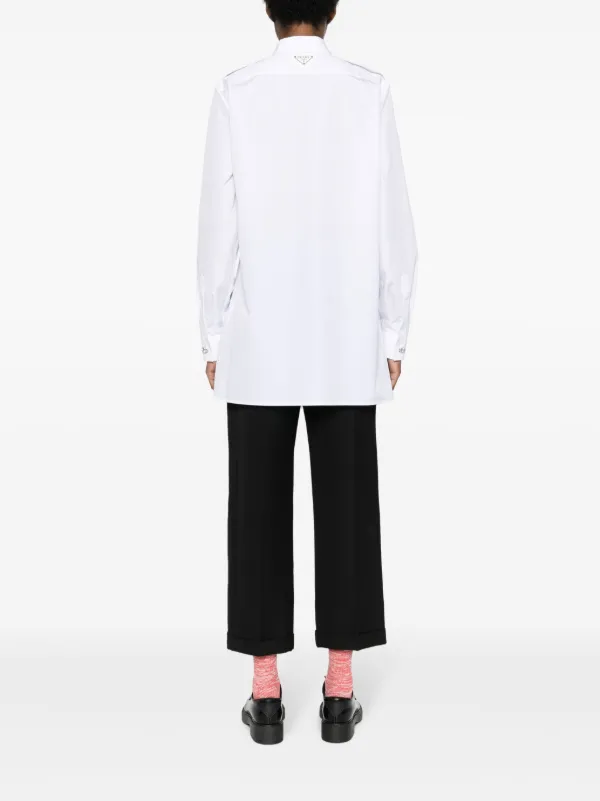 Prada ビジューボタン シャツ | ホワイト | FARFETCH JP