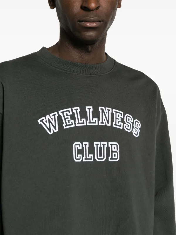 Sporty & Rich Wellness Club Cotton Sweatshirt | Grey | FARFETCH AO