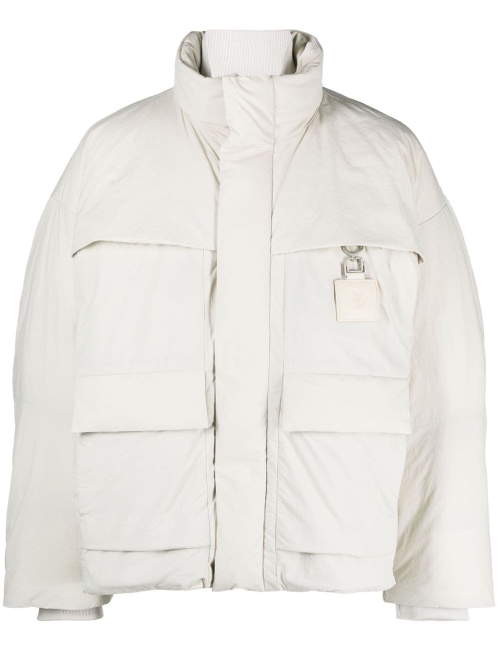 Shop Wooyoungmi Logo-tag Goose-down Jacket In White