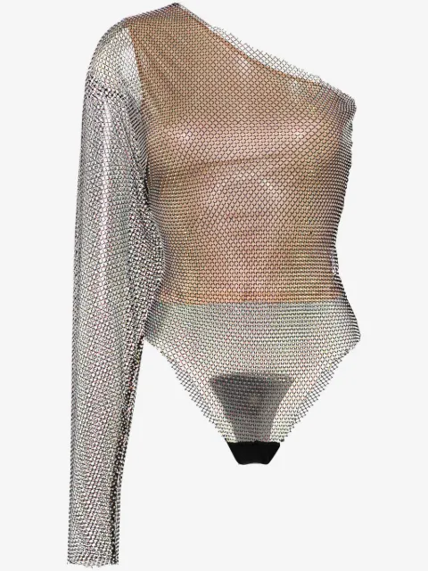 Genny Body ombro único com strass
