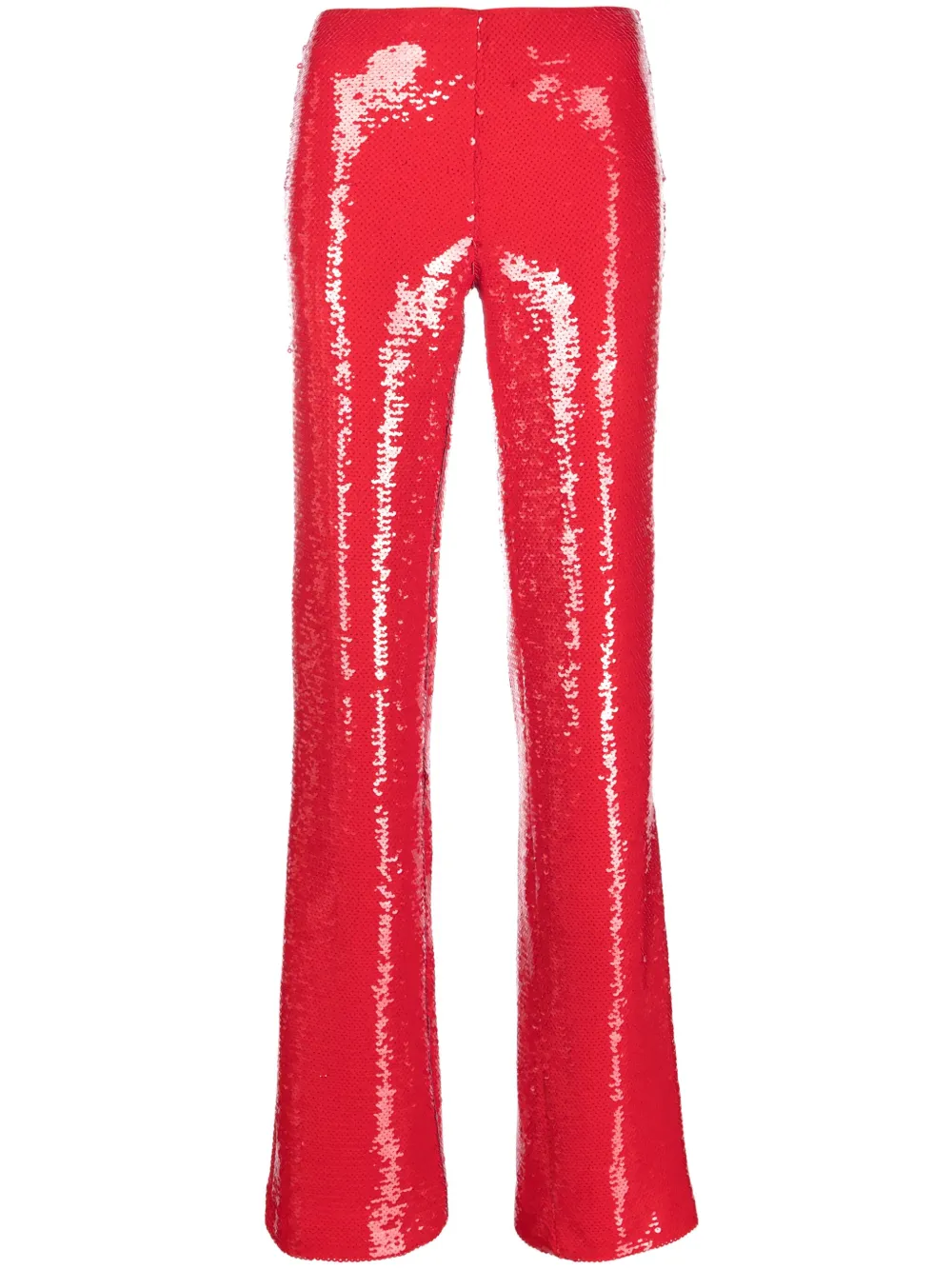 Nué Jade Sequined Trousers In Red