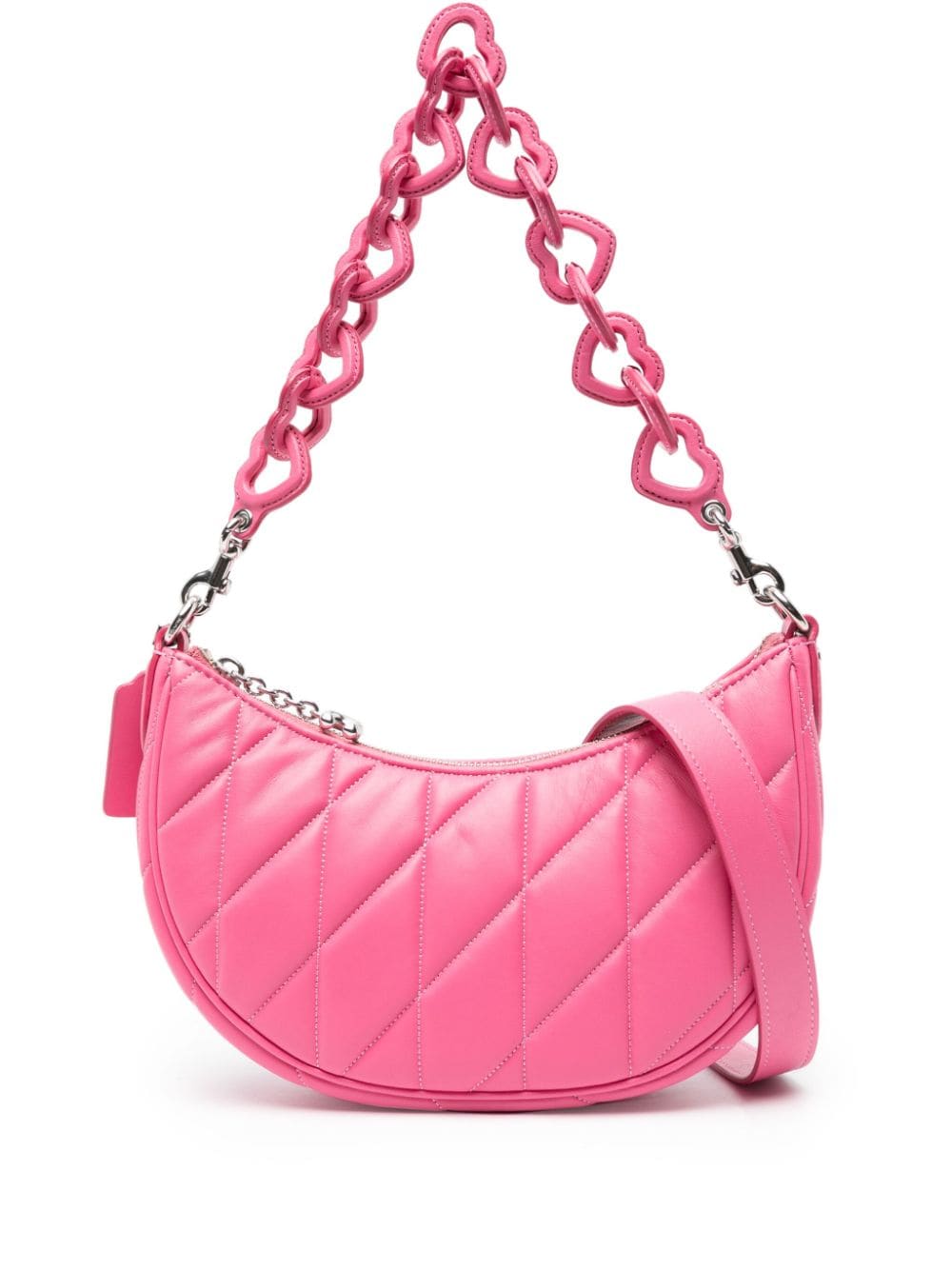 Shop Coach Mira Quilted-leather Shoulder Bag In Pink