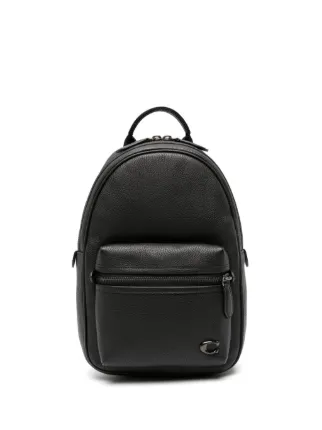 Coach Charter Leather Backpack Black FARFETCH