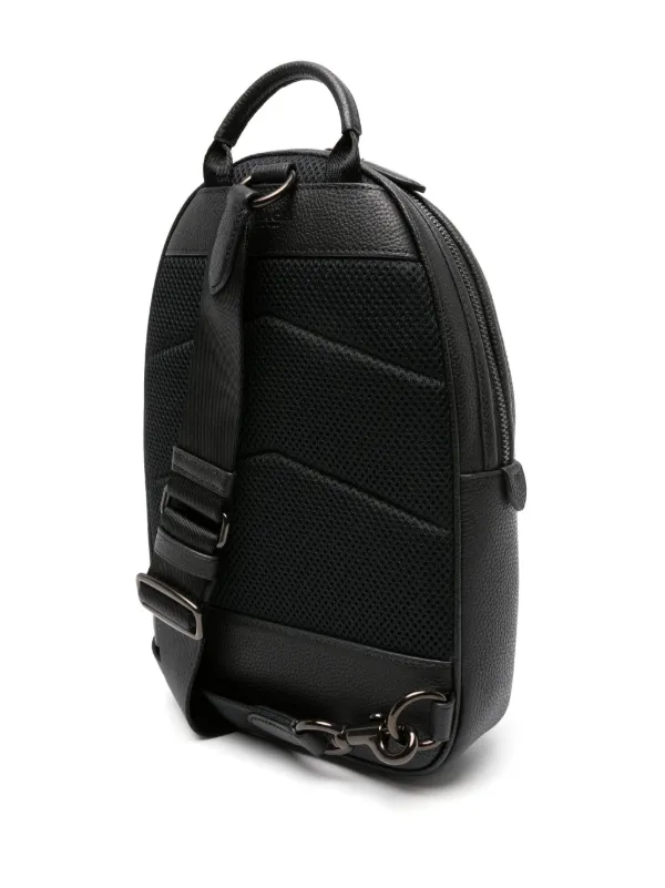 Mens coach leather sale backpack