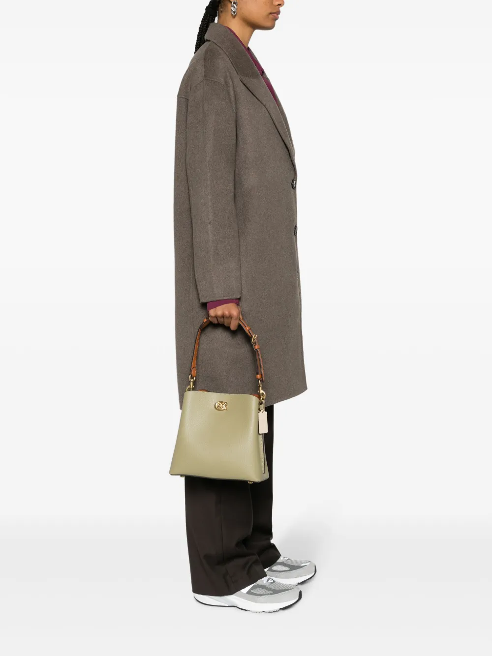 Coach Willow leather bucket bag - Groen