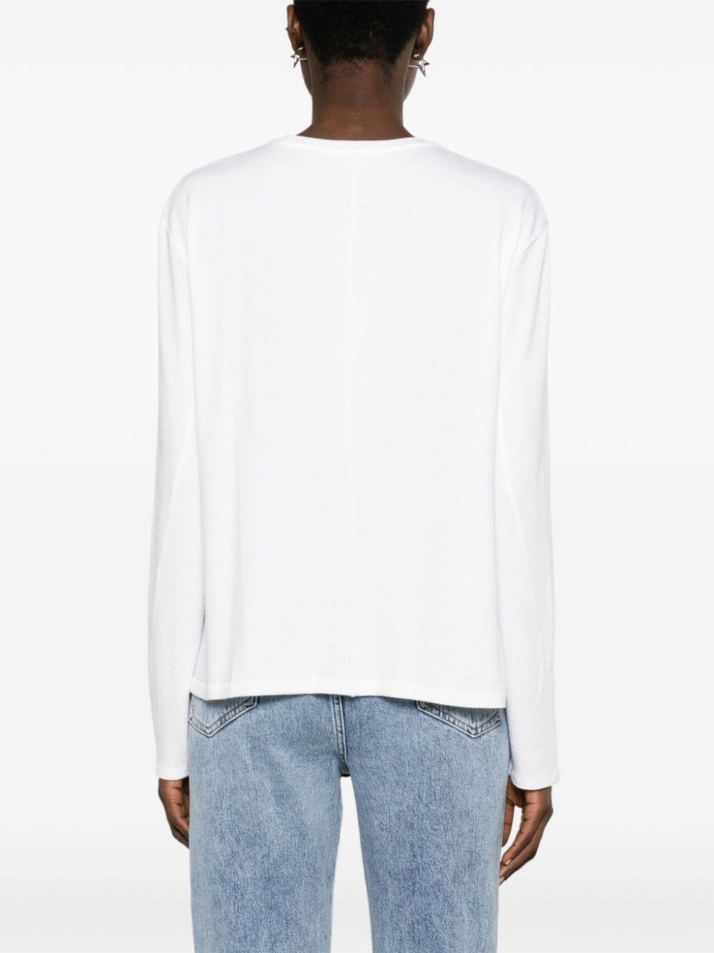 Shop Rag & Bone Crew-neck Ribbed-knit Jumper In Weiss