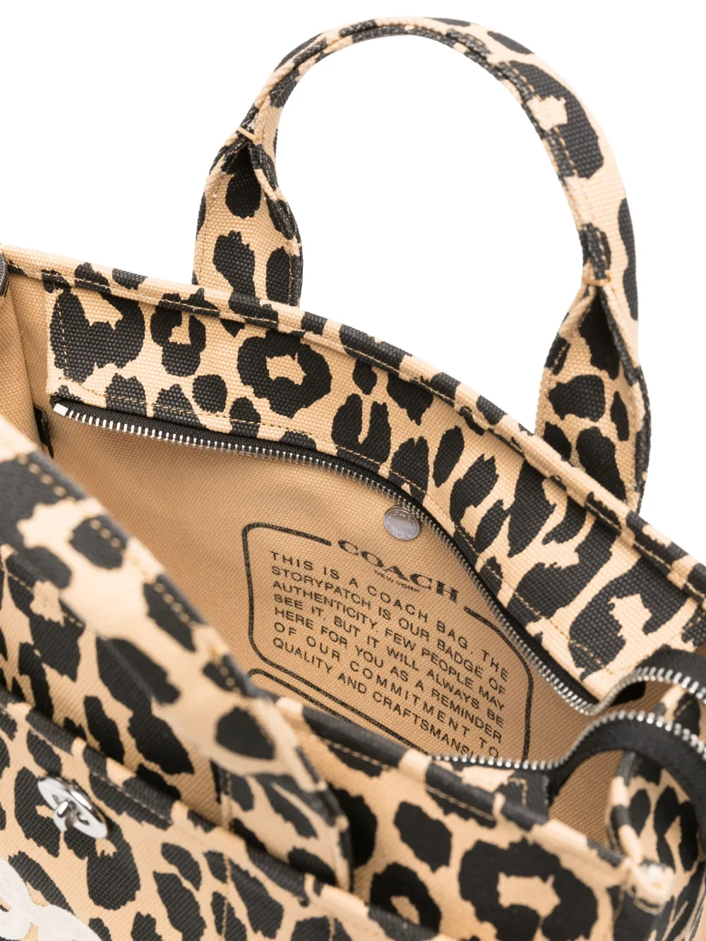 leopard print canvas tote bag