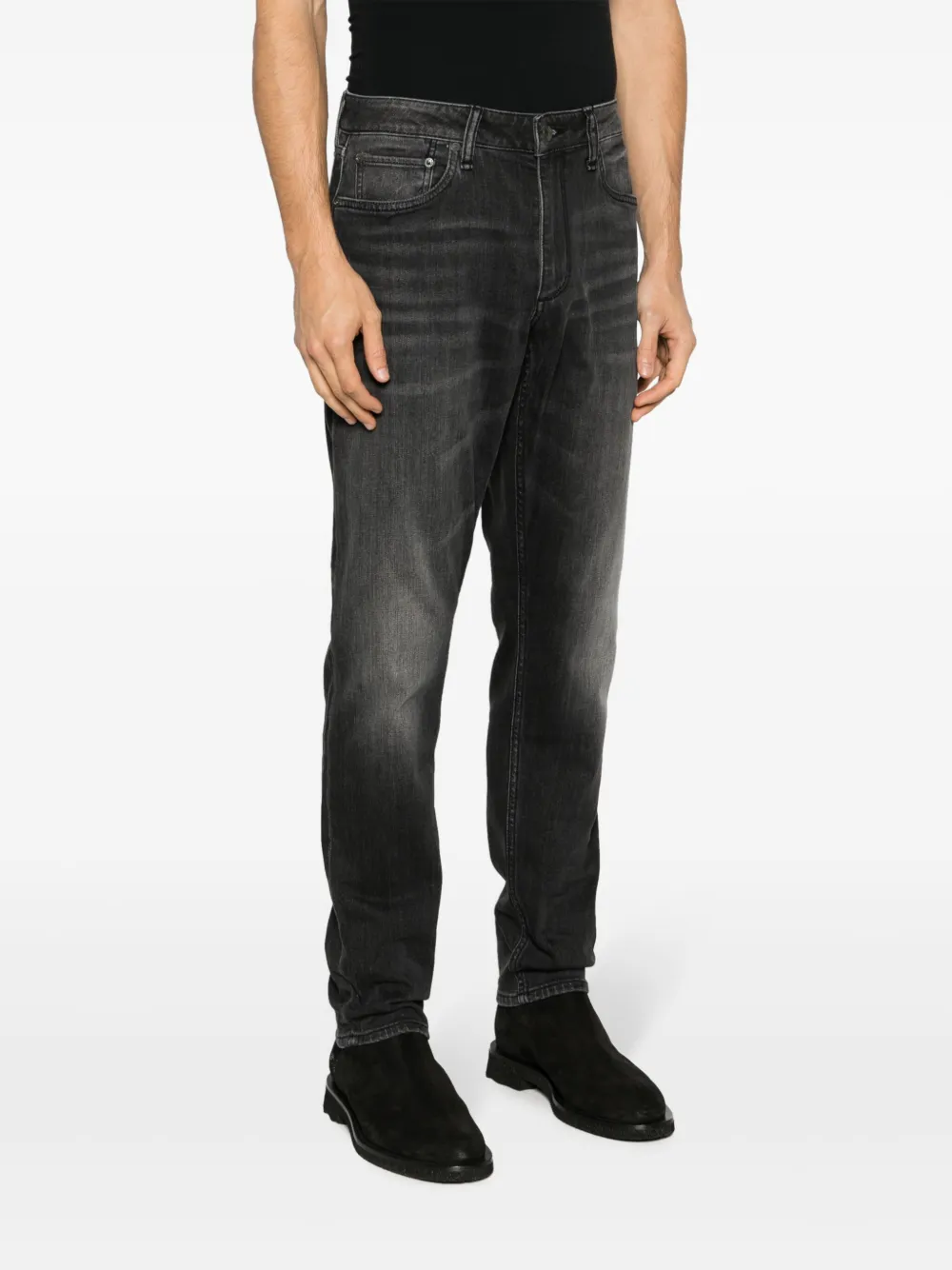 Shop Rag & Bone Fit 3 Mid-rise Slim-fit Jeans In Schwarz