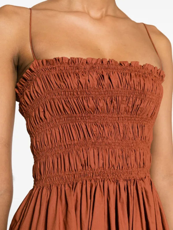 Matteau Shirred Organic Cotton Maxi Dress Farfetch