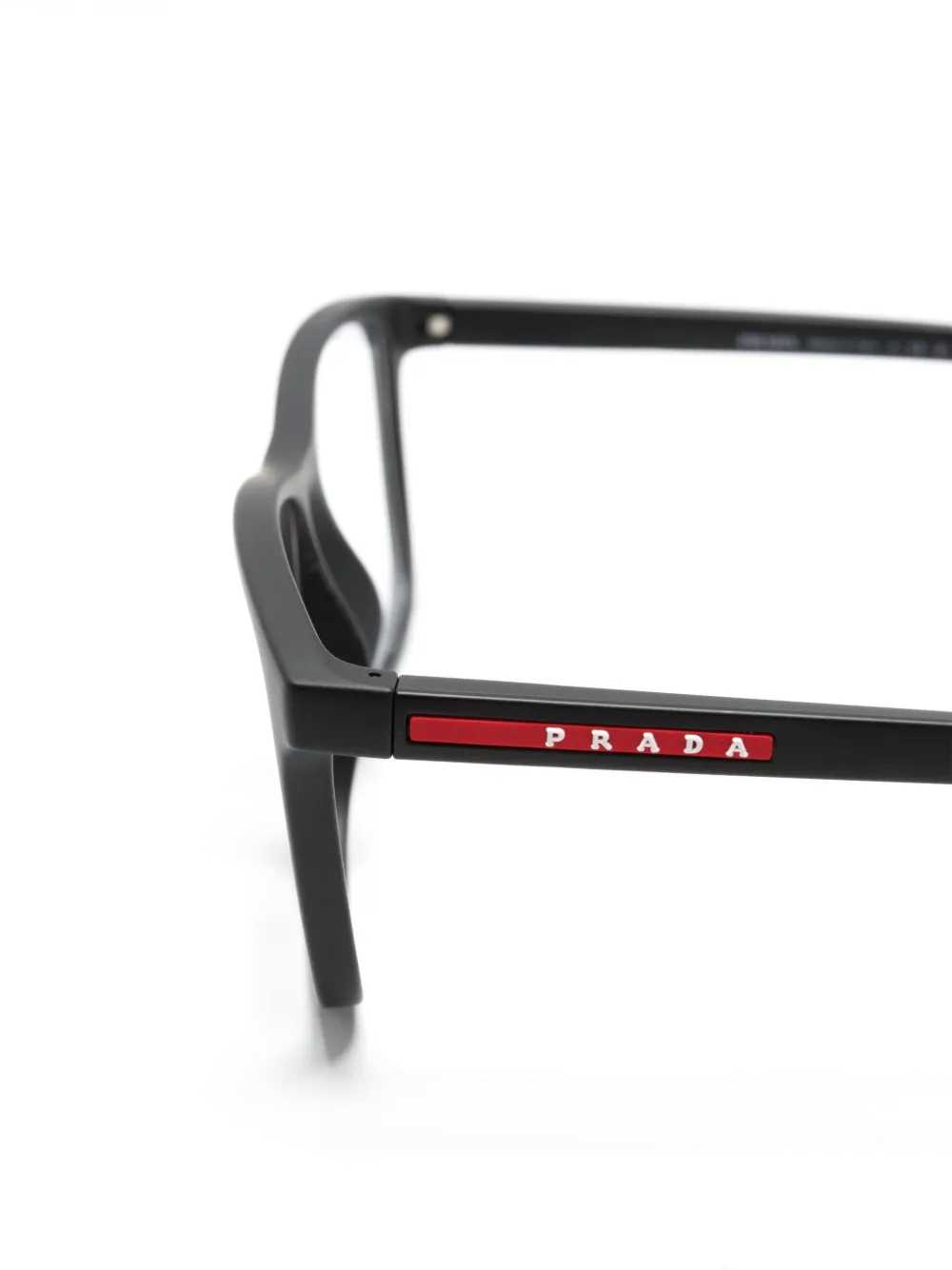 Prada Linea Rossa Square-frame Glasses In Black