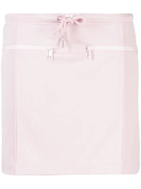 Courrèges Logo-patch Drawstring Miniskirt in Pink