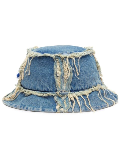 Marcelo Burlon County of Milan raw-cut denim bucket hat
