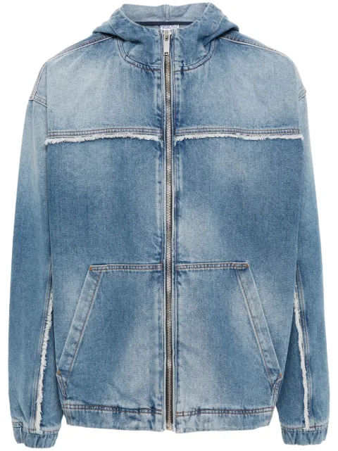 COUNTY OF MILAN fringed denim hooded jacket