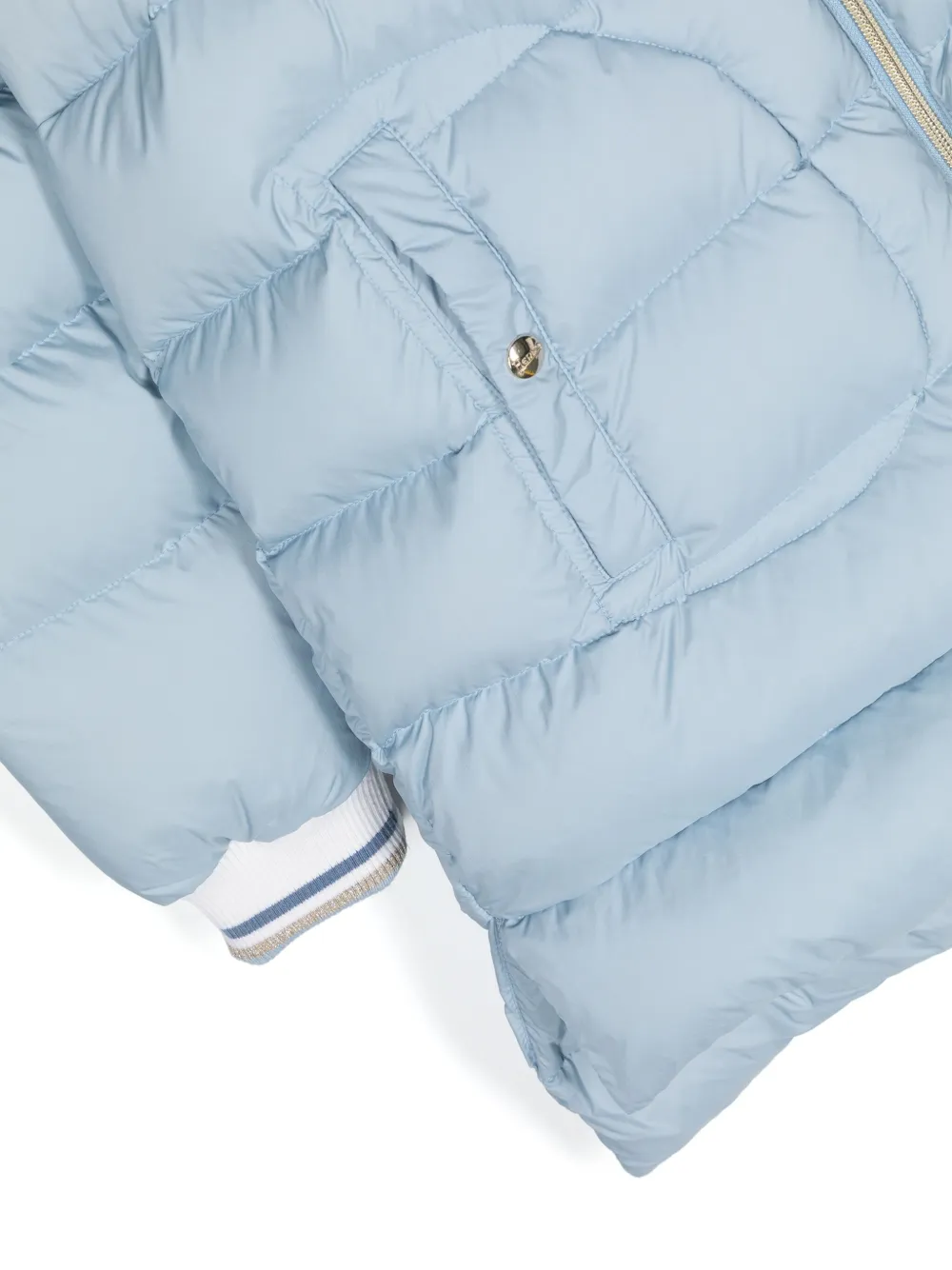 Shop Herno Logo-plaque Padded Jacket In Blue