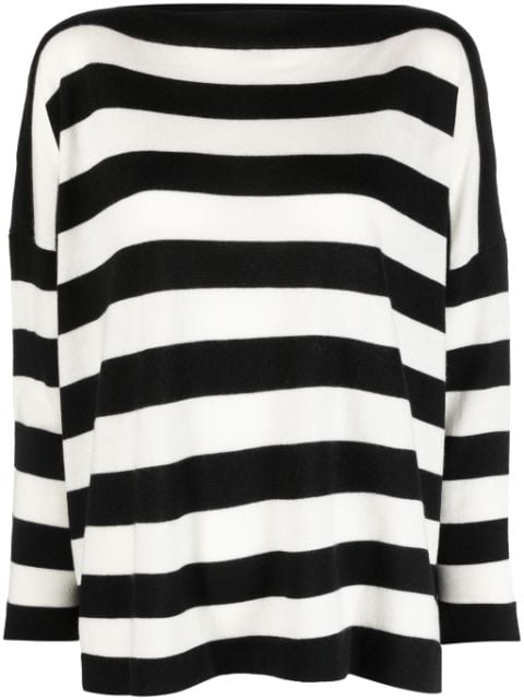 Daniela Gregis boat-neck striped wool jumper