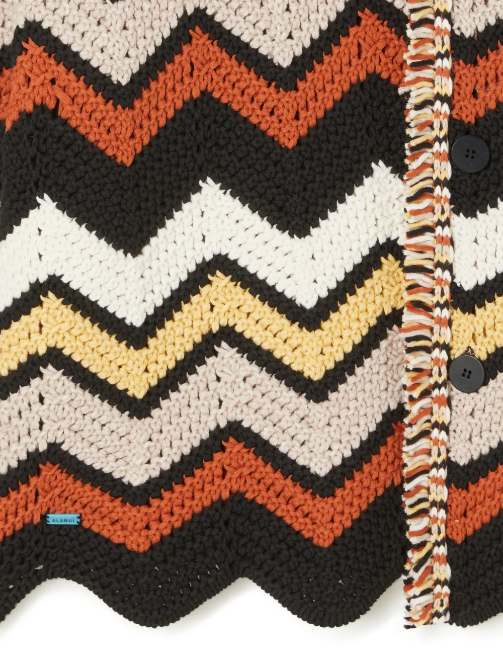 Kaleidoscopic Chevron-Print Cardigan