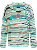 Alanui Madura I chunky-knit hoodie - Blue