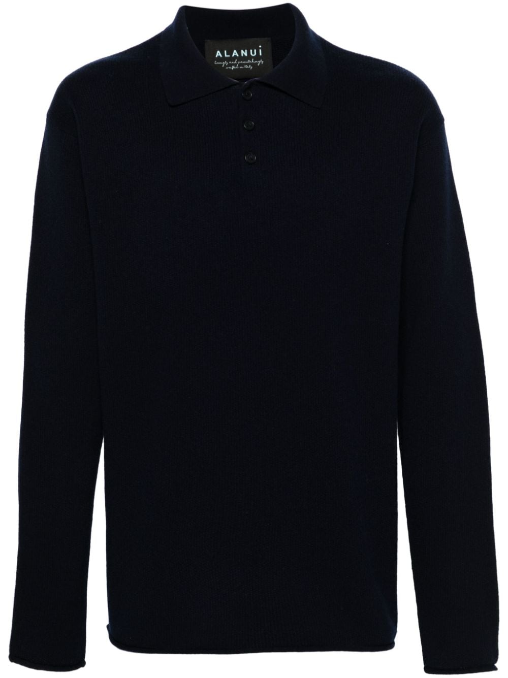 Alanui Finest Ribbed Polo Top In Blue