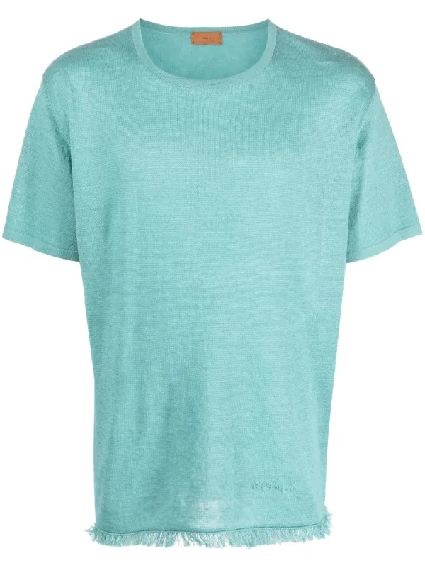 Alanui リネン ファインニットTシャツ | ブルー | FARFETCH JP