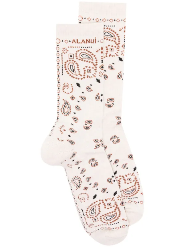 Alanui Bandana リブニット 靴下 | ニュートラル | FARFETCH JP