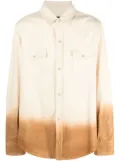 Alanui gradient-effect cotton denim shirt - Neutrals