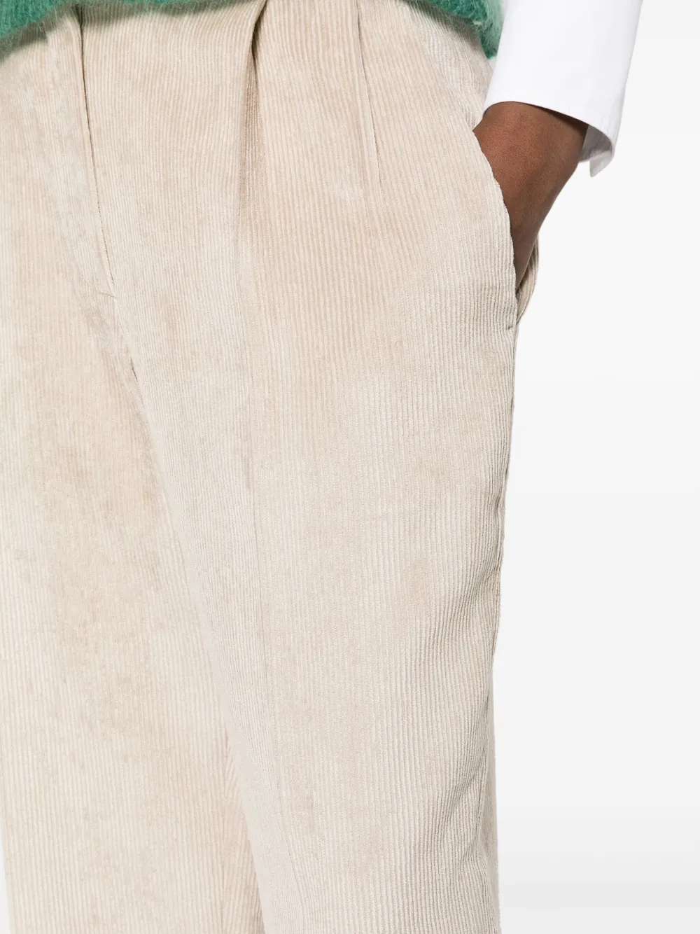 Brunello Cucinelli Ribfluwelen broek Beige