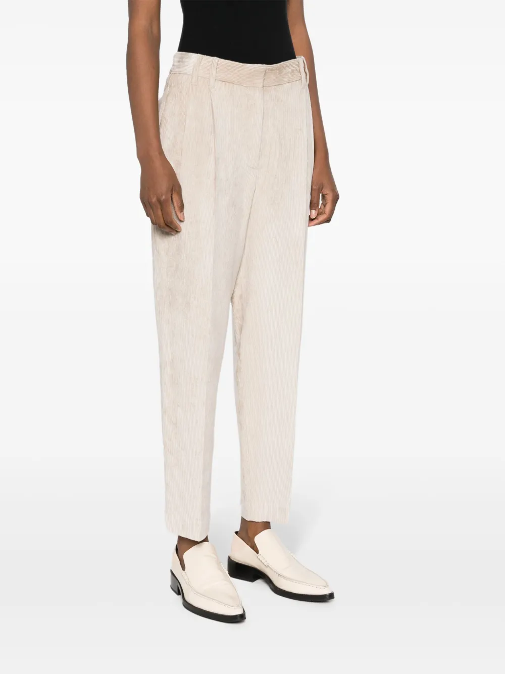 Brunello Cucinelli Ribfluwelen broek Beige