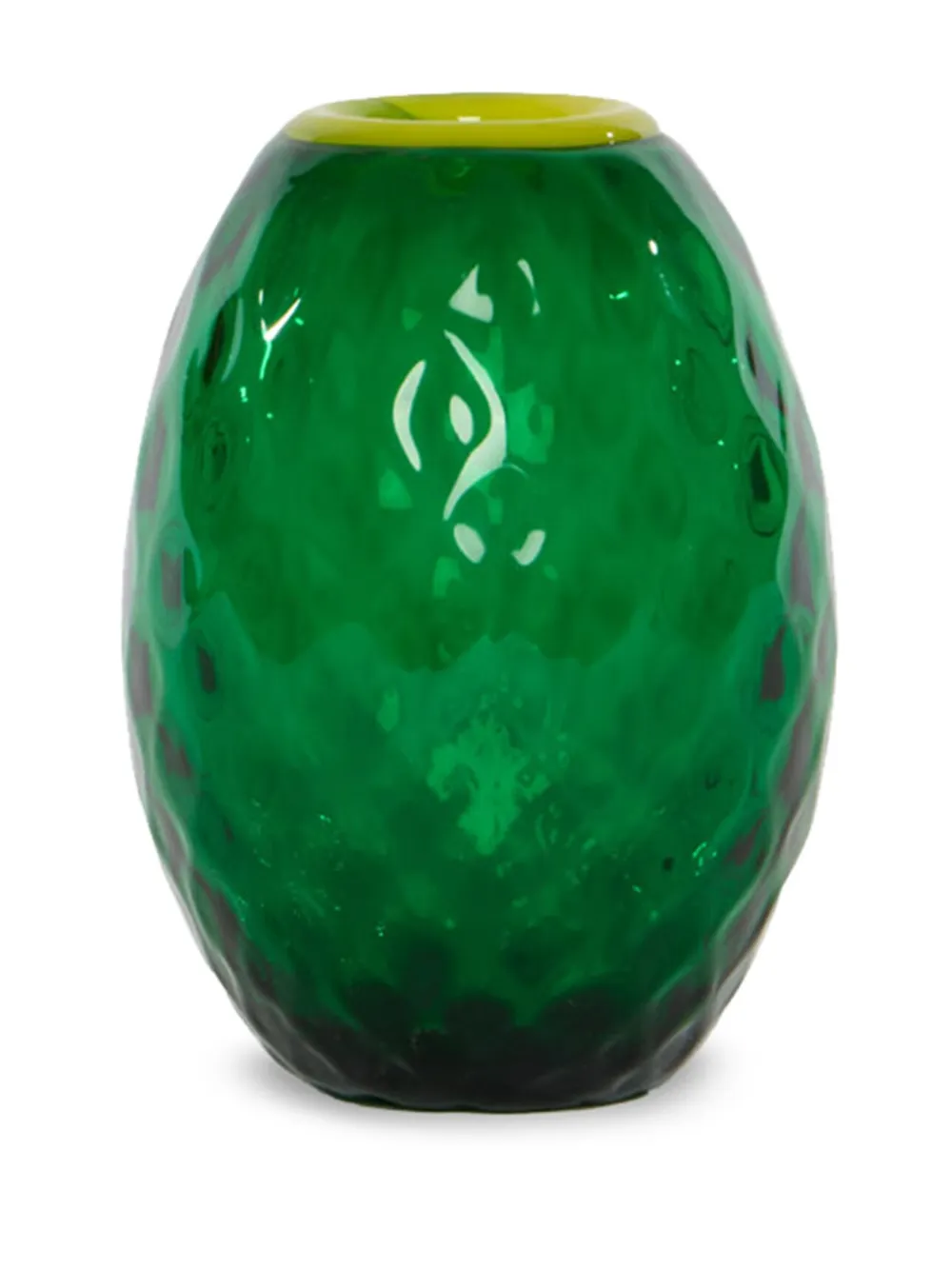 La Doublej Baby Egg Faceted Vase (set Of Four) In Orange