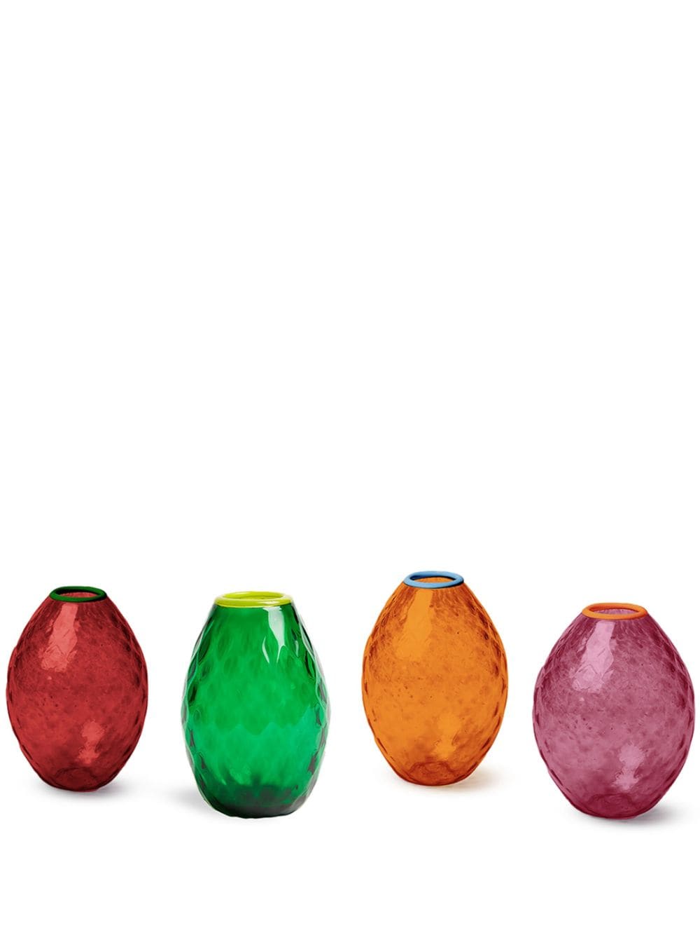 La DoubleJ Baby Egg faceted vase (set of four) - Orange